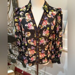 Alice + Olivia Multicolor Floral Blouse